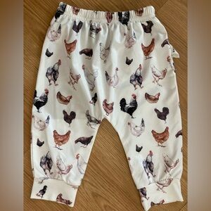 NWOT Chicken Print Baby Pants 3M 6M